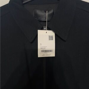 OAK + FORT Black Lightweight Zip Shirt Jacket